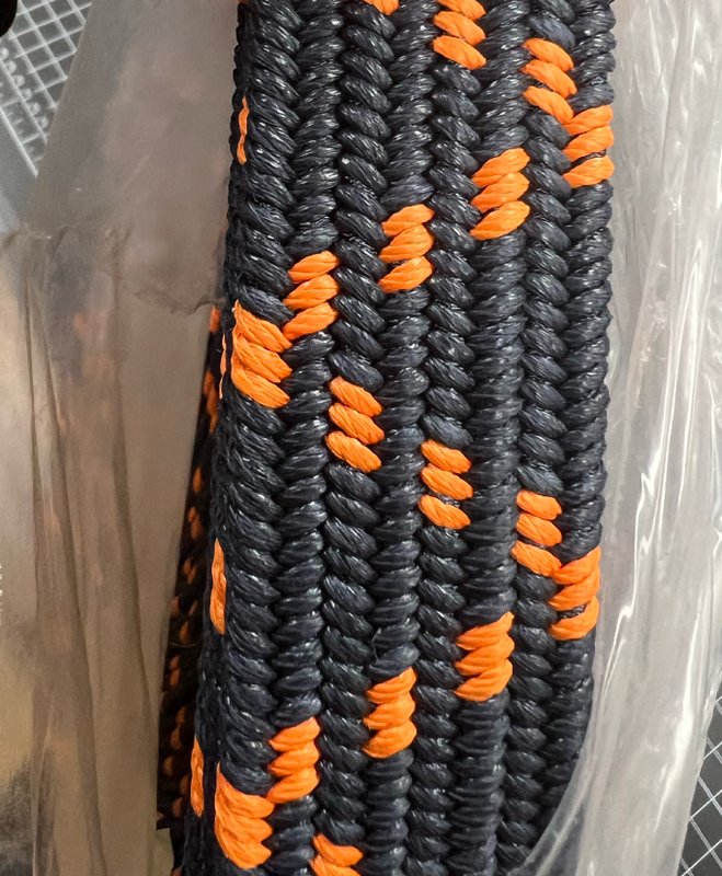 Navy & Orange Braided Belt